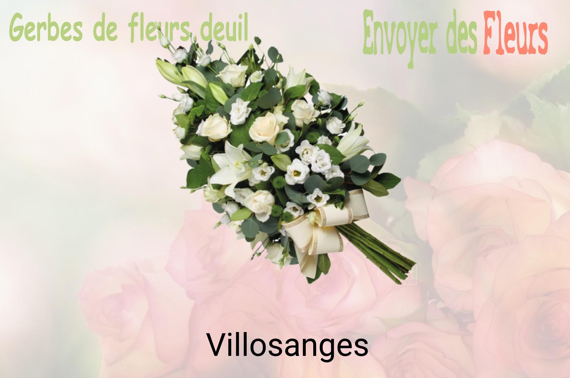 Gerbe de fleurs de deuil livrée à Villosanges